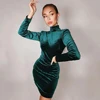 Sexy Backless Diamond Tassel Velvet Dress Women's Long Sleeve Bodycon Mini Club Celebrity Evening Party Vestidos 2022 Winter New ► Photo 2/6