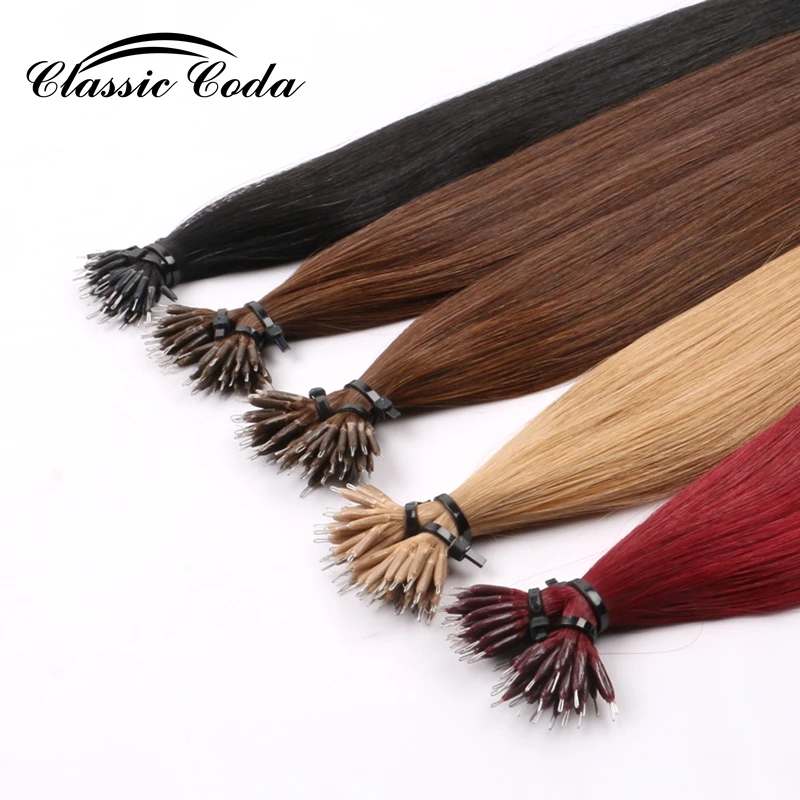 

Classic Coda 50g 20" Cutice Remy Nano Ring Hair Extensions Micro Beads Nano Tip Hair 1g/strand