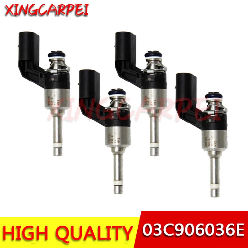 4 шт. 03C906036E Топливные форсунки подходят для Audi A1 VVW Golf Jetta Beetle Passat Tiguan Skoda Fabia Sseat 3C906036H