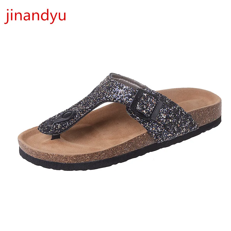 

Women Shoes Big Size 44 Flip Flops Beach Shoes Flat Sandals Woman Fashion Bling Flat Slippers Women Summer Slides Men Shoes