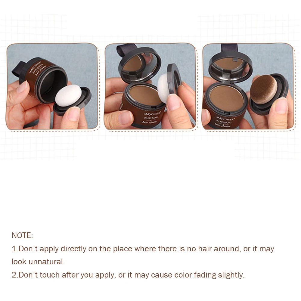 Temporary Hair Dye Powder Hair Fluffy Concealer Hair Color Stick Root Cover Up Modify Baldness Disposable Dyeing Hairline Tool