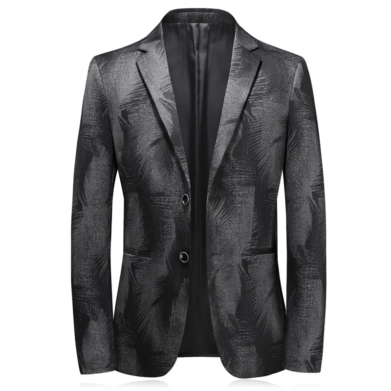 

M-3XL Men Suit Male Blazers print Casual Fit Suits For Men Costume Business Formal