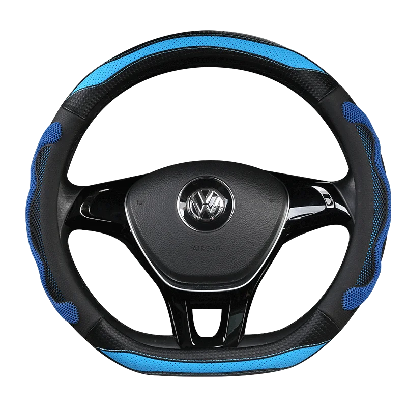 Автомобильный кожаный чехол на руль из углеродного волокна для Ford Focus 3 2012- KUGA Escape 2013- C-MAX 2011 - Название цвета: 1840-D