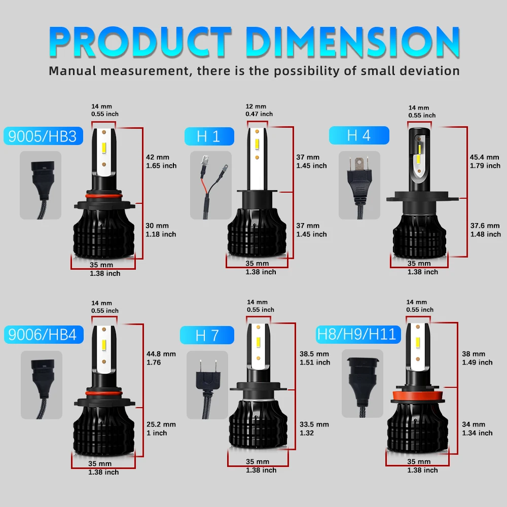 LED Car Headlights BraveWay LED Bulb For Car Ice Bulb H4 H7 H11 9005 9006 HB3 HB4 12000LM 6500K 50W 12V Headlamp