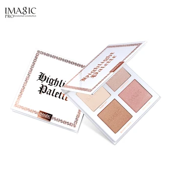

IMAGIC Professional Cosmetics Highlighter Powder Palette Shimmer Face Contour High Gloss Face Bronze Makeup 4 Colors