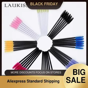 

100Pcs/Pack Disposable Eyelashes Brushes Mascara Wands Applicator Wand Brushes Eyelash Comb Brushes Spoolers Makeup Tools LAUKIS
