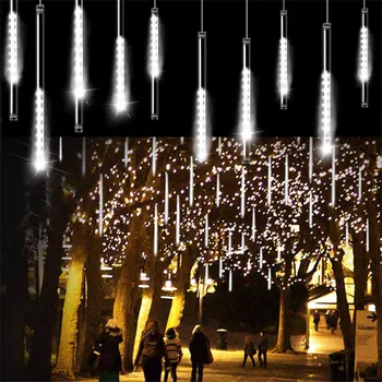 

Rain Drop Lights LED Meteor Shower Lights Icicle Falling Lights for Xmas Halloween Holiday Garden Tree Christmas Decors Outdoor
