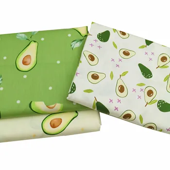 

New Green Avocado printed DIY Sewing Material 100% cotton fabric for baby clothes bedding textile tilda quilting tissus tecidos