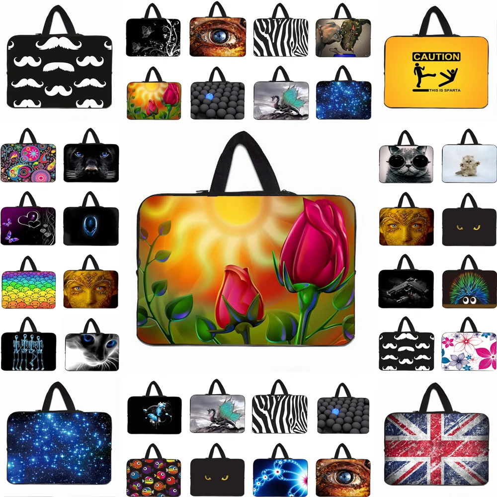 Неопреновая сумка для ноутбука Macbook 13 Чехол переносная Крышка для ноутбука lenovo 10 10,5 11,6 12 12,3 13 14 15 17,4"