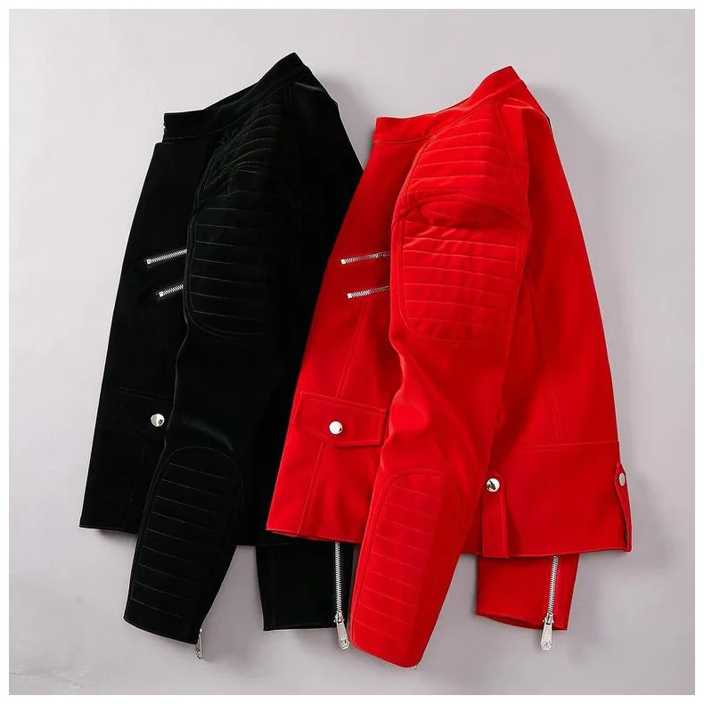 Mens Fashion Zipper Slim PU Leather Warm motorcycle Jackets Coats& Jackets Faux Leather Aumtumn Winter Outerwear