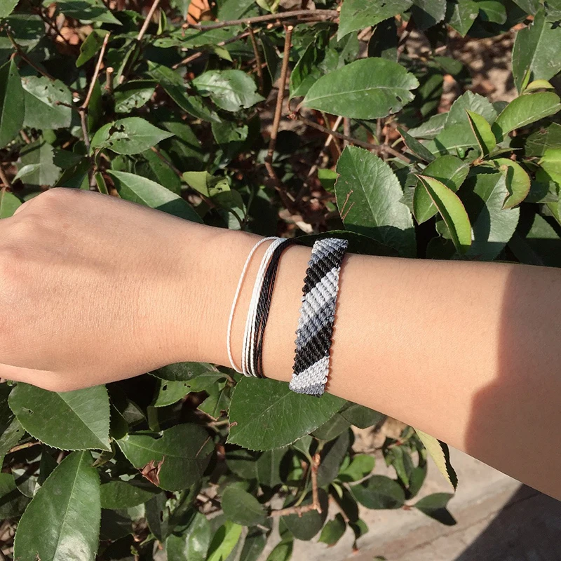 Новый воск веревка шнур ручной работы bts bangtan повязки pulseira masculina синий для женщин