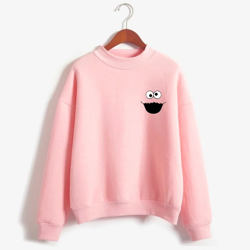 sweatshirt 4 Elmo, Печенья Монстр, Гровер и Оскар все Сезам улица саутсайд Serp kpop толстовки sudadera mujer Толстовка kpop - Цвет: sweatshirt 4