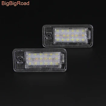 

BigBigRoad Car License Plate Lights Number Frame Light For-Audi A4 / S4 / RS4 (B6 B7) 2001~2008 A8 / S8 (D3 4E) 2003~2007
