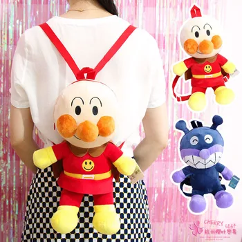 

LISM Anpanman baikinman Plush Backpack Cartoon Bags Stuffed Fluffy Dolls Backpacks Kids Child Unisex New Gifts