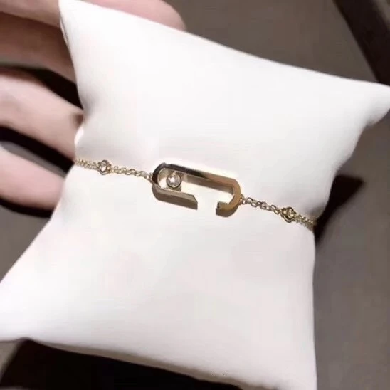 Модный браслет с подвижным камнем из чистого 925 пробы серебра, новинка, женские вечерние ювелирные изделия на свадьбу