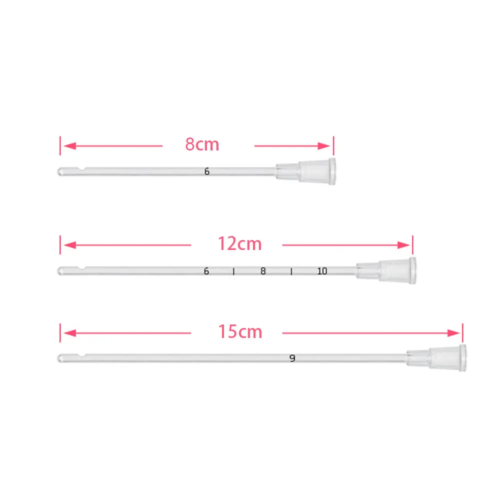 Flexível Macio Canino Cão Cabra Ovelha Pássaro Coelho Artificial Inseminação ai Raça Feed Whelp Catéter Haste 80 mm 120 mm 150 mm 10 Peças - Imagem 6