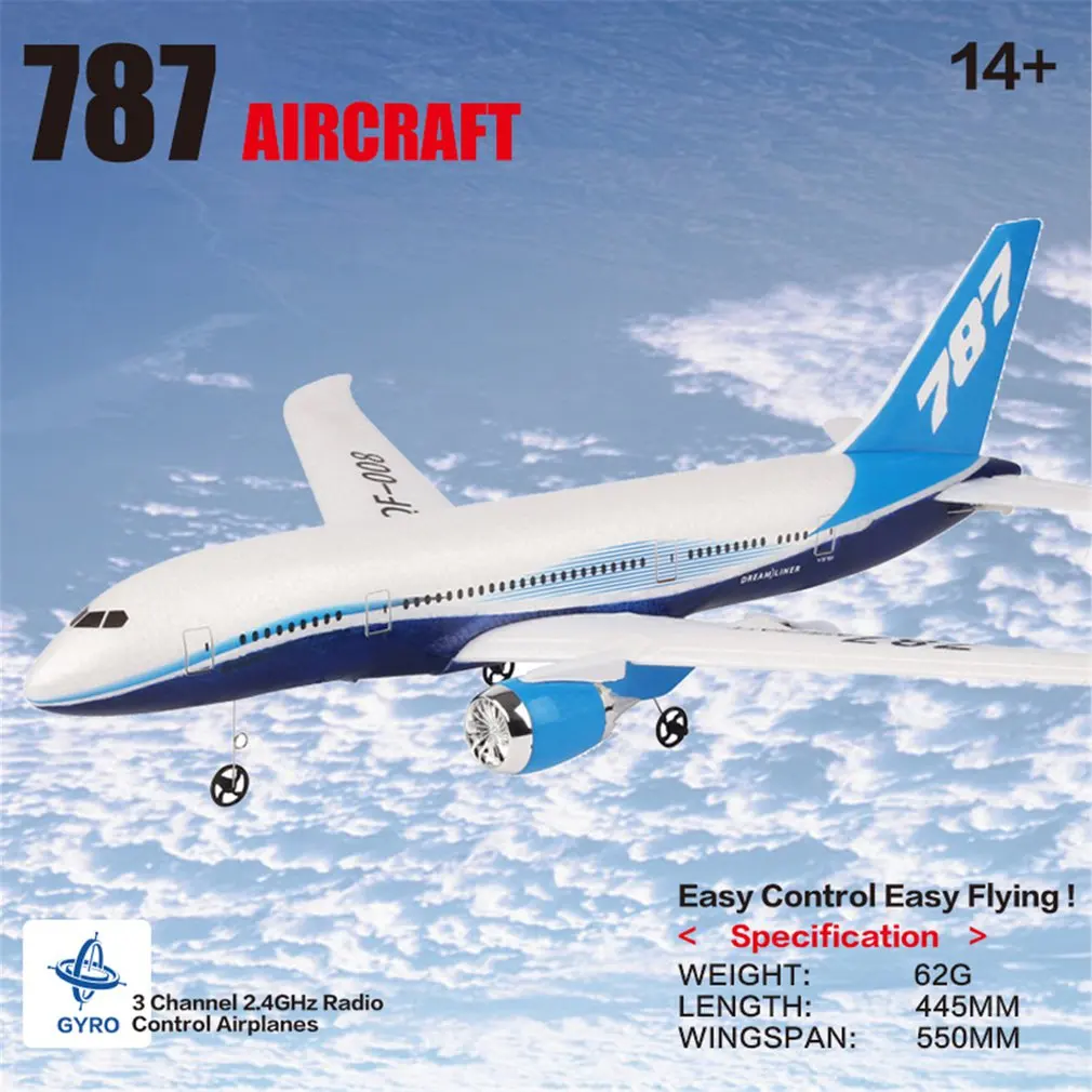 QF008 Boeing 787 2 4 GHz 3CH EPP RC Самолет 550 мм размах крыльев фиксированное крыло RTF масштаб