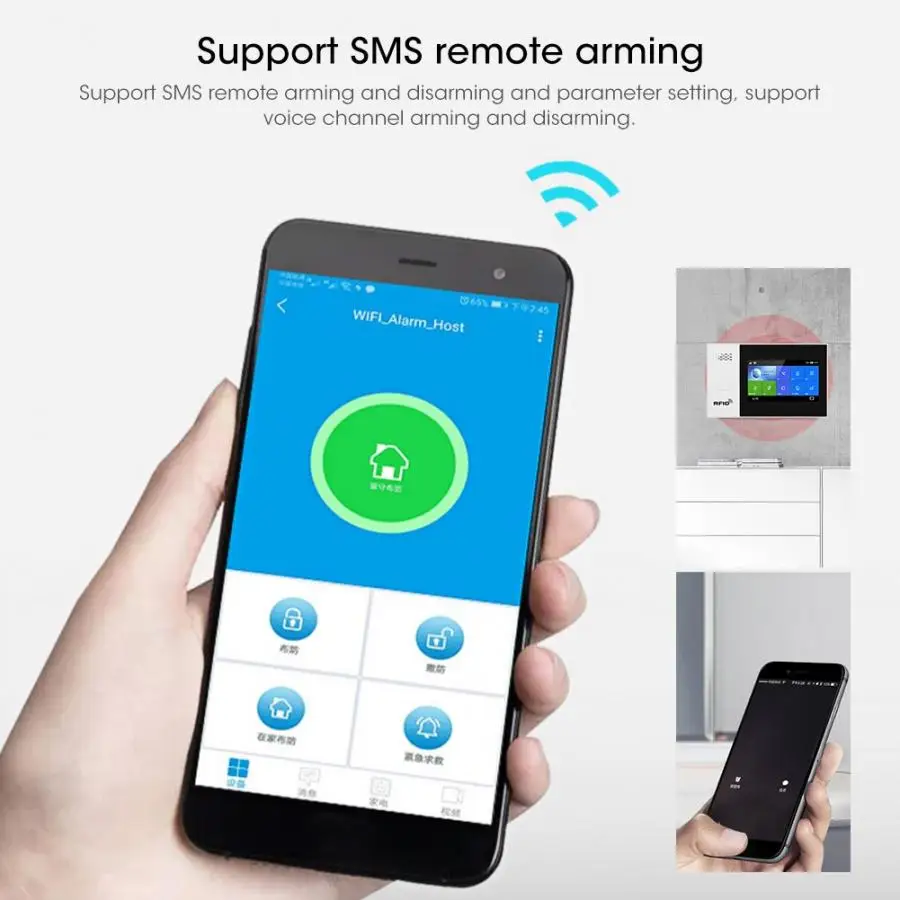Сигнализация Беспроводная с цветным экраном 4 3 дюйма Wi Fi + GSM GPRS|Комплекты для