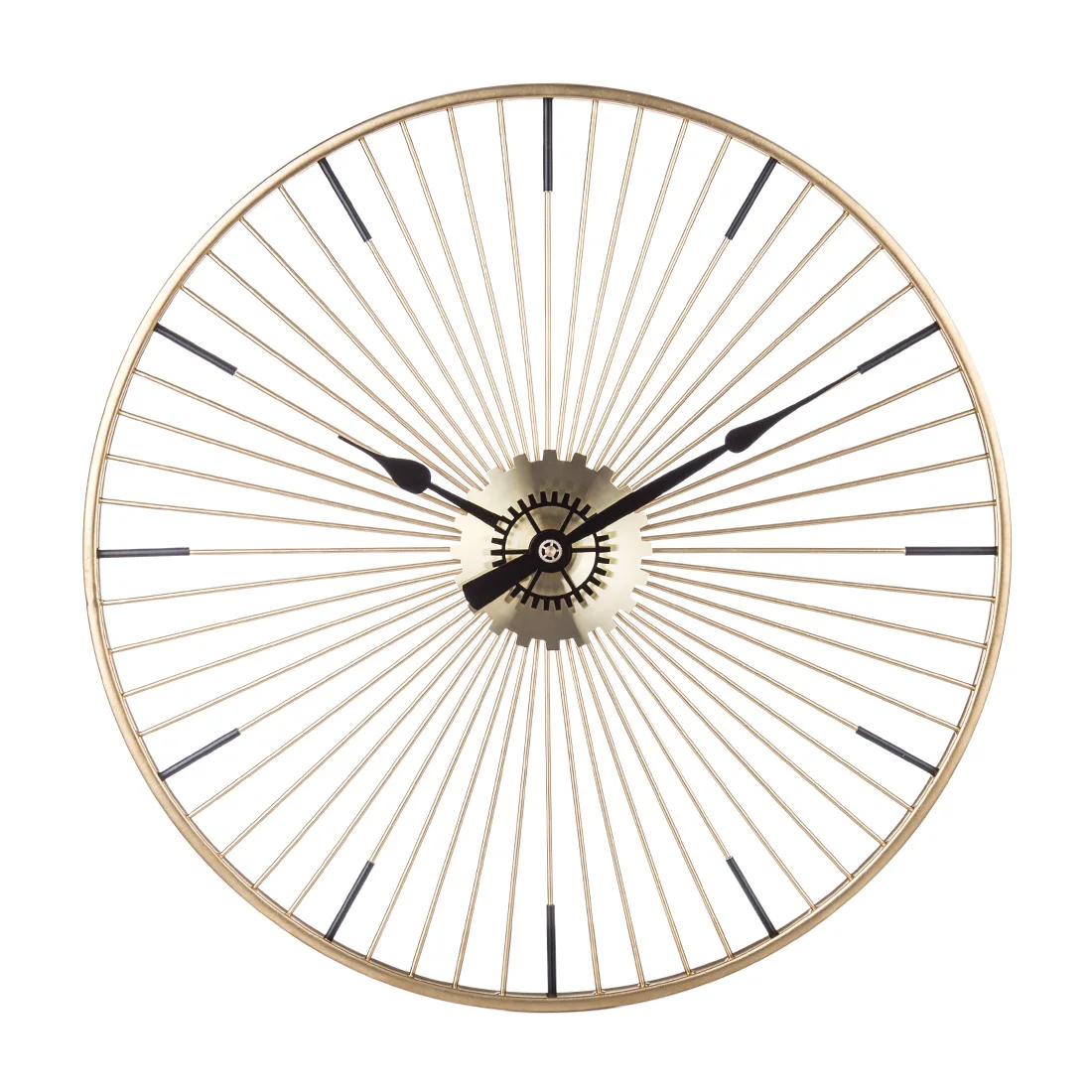 

24 Inches 60cm Creative Wrought Iron Bicycle Wheel Mute Wall Clock Silent Wall Clock Hanging Clock For Home Living Room Decor