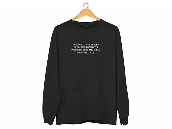 В мире есть большие проблемы толстовка женская крутая Мода Tumblr пуловер унисекс Повседневная Уличная Harajuku женское худи - Цвет: Черный