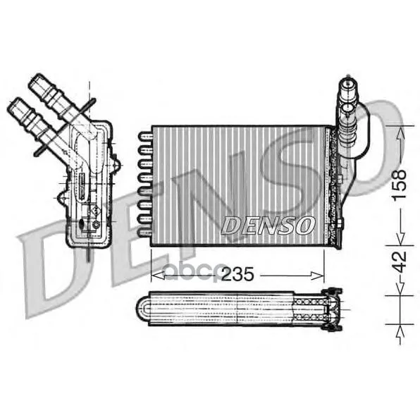 Теплообменник, Отопление Салона Denso арт. DRR23001