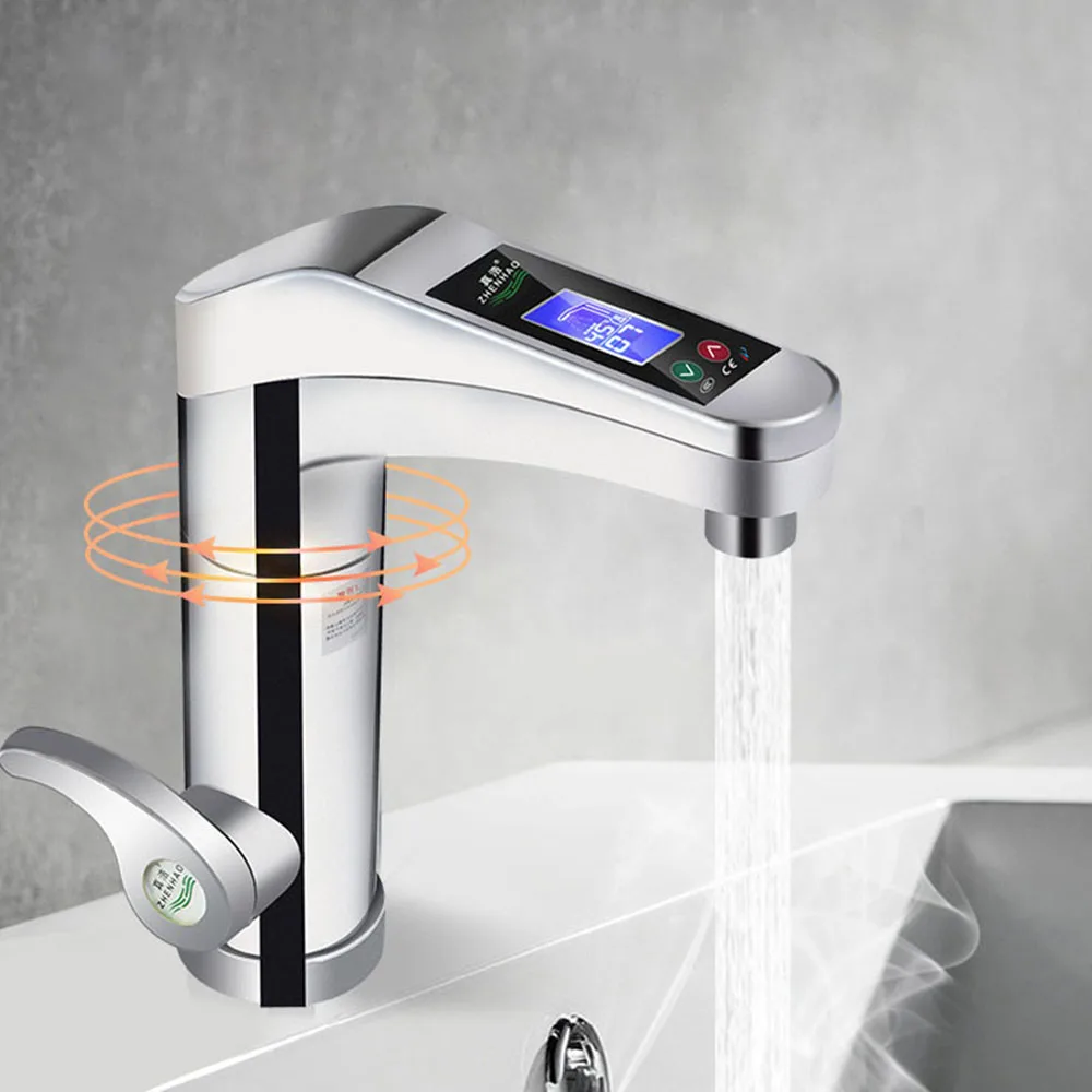 NEW 500-3500W Large Touch-screen Electric Water Heater Rotatable Water Faucet Instant Faucet Hot And Cold For Bathroom Kitchen