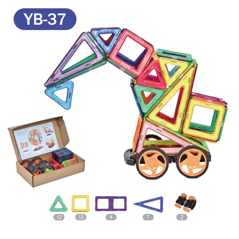 

Magnetic Building Blocks Magnetic Early Education Toy Children Plastic Assembling Building Blocks Creative Fight Inserted Buildi