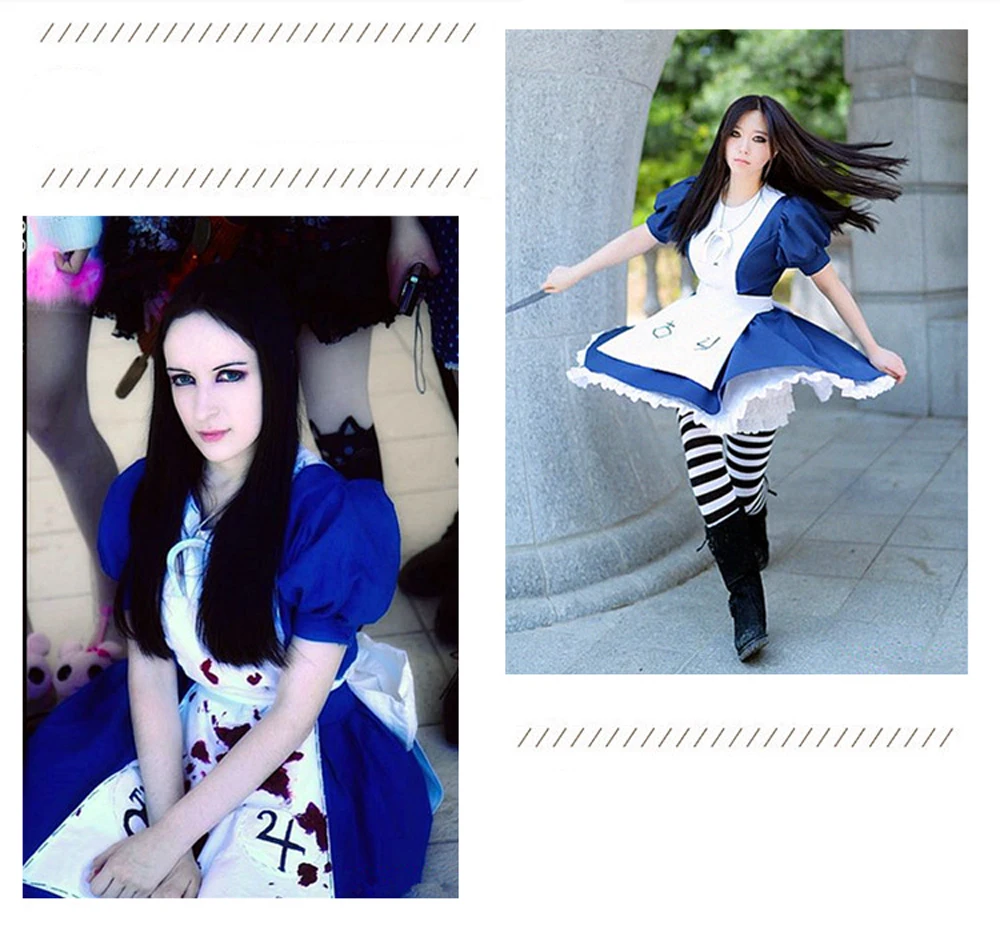 VEVEFHUANG игра Alice Madness Returns косплей костюм принцессы платье горничной платье Сделано Хэллоуин костюм