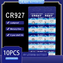 10 pçs/lote nova bateria de lítio cr927 3 v dl927 br927 kcr927 cr 927 botão baterias para relógio brinquedo computador controle calculadora