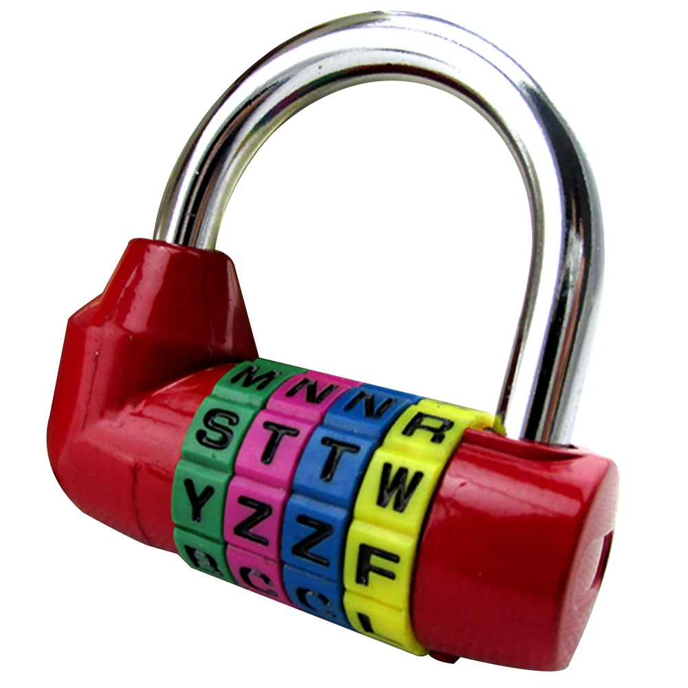 

Combination Lock Portable Zinc Alloy Gym Drawer Anti Theft Cabinet Luggage Sturdy 4 Letter Padlock Number Code Security Password