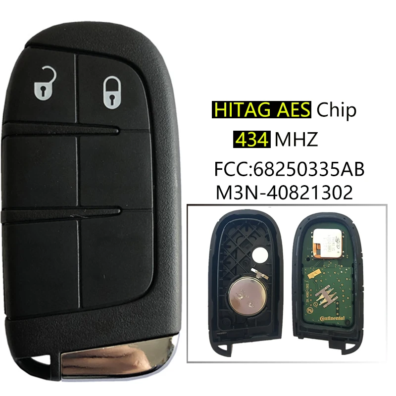 CN086028 Original Smart Car Key 4A For Jeep Compass Remote Key With 433mhz SIP22 Blade M3N-40821302 Keyless go