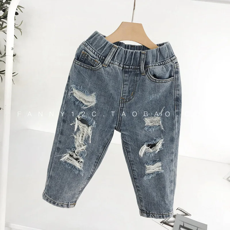 Chen Mom/Модная детская одежда; стиль; Летние крутые детские джинсы с дырками; мужские брюки; брюки для малышей 1-3-5 лет