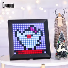 Divoom pixoo digital photo frame despertador com pixel arte programável display led, luz de néon sinal decoração, presente de ano novo 2021