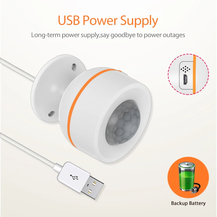 Датчик движения Tuya ZigBee 3 0 PIR со встроенным аккумулятором 5 В 1 А USB|Сенсор и