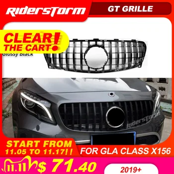 

11.11For GLA Class X156 GT Grill GLA45 Style Front Grille for Mercedes Benz GLA180 GLA250 Car grille 2017-2018