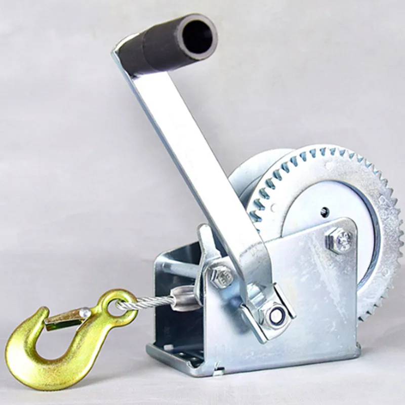 

2000lbs-3000LBSx8/15/30m Boat truck auto self-locking hand manual Galvanized steel winch hand tool lifting sling