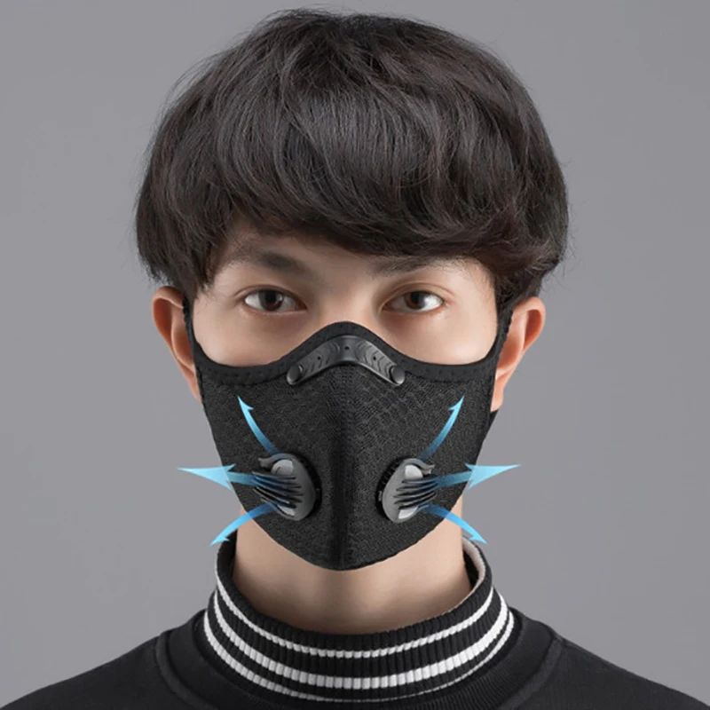 

Cycling Face Mask Filter 5 Layer Anit-fog Breathable Dustproof Bicycle Respirator Sports Protection Dust PM2.5 Mask Anti-droplet