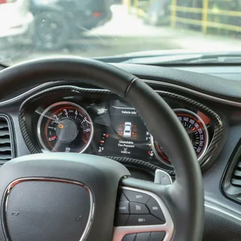 

Car Accessories Dashboard Cover Trim Decoration Sticker Carbon Fiber Style For Dodge Challenger 2015+ Anti-scratch
