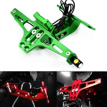 For KAWASAKI NINJA 250 300 400 NINJA650R ZX-6R Motorcycle Aluminum License Plate Bracket Licence Plate Holder Frame