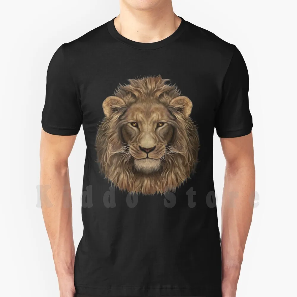 Bellissimo Leone Con Epica Criniera T Shirt Cotone Uomo Stampa Fai Da Te Cool Tee Animale Domestico Leone Leone Il Re Leone Orgoglio Leone Africano