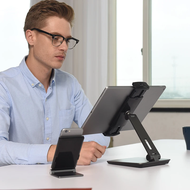 Регулируемый держатель для планшета из алюминиевого сплава телефона складной 360