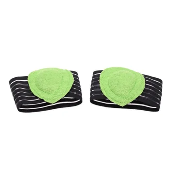 

2Pcs Feet Protect Care Metatarsal Cushion Pain Arch Support Cushion Footpad Run-Up Pad Black+Green