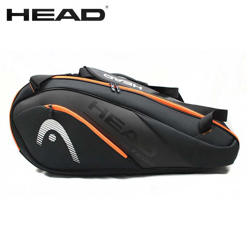 

HEAD 6 Pieces Tennis Rackets Bag Hard Shell Sports Bag Large Capacity 9 Badminton Racquets Backpack Men Women Tenis Squash Padel