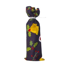 Рождественский Санта чехол для бутылки вина для шампанского милые вечерние украшения для ужина Рождественское украшение покрытие в стиле Санта-Клауса 0816