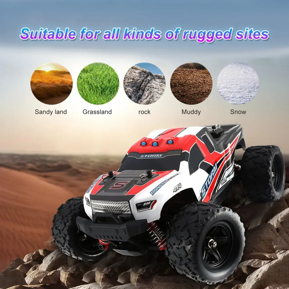 Радиоуправляемая машина 2,4G 1/18 Monster Truck, машинка с дистанционным управлением, игрушки с управлением, модель внедорожника, грузовик 15 км/ч, Радиоуправляемая машинка, игрушечные машинки