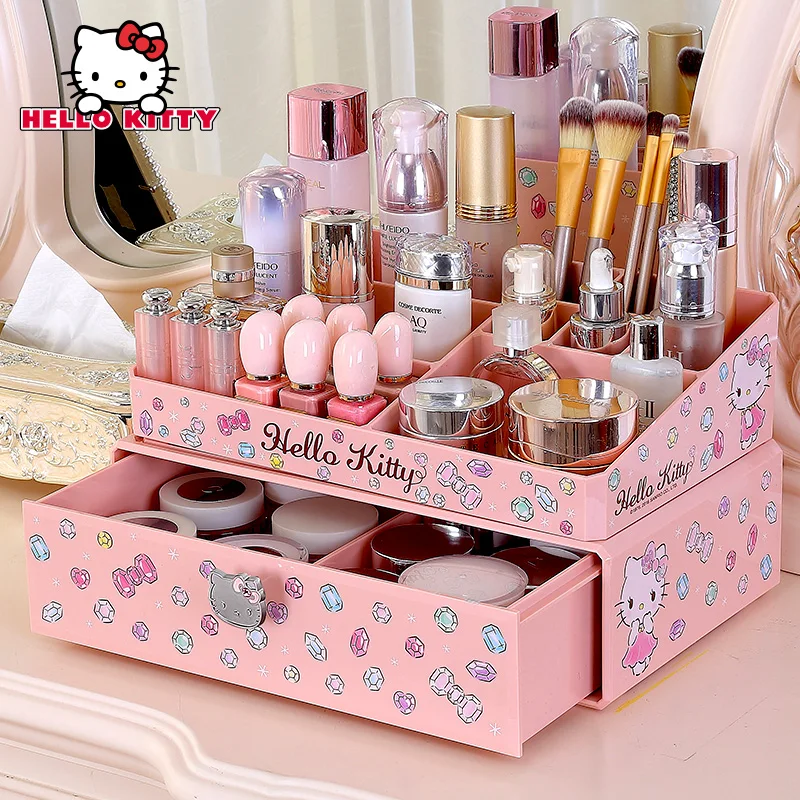 Hello kitty коробка для хранения косметики Рабочий стол большой ящик стиль ювелирных