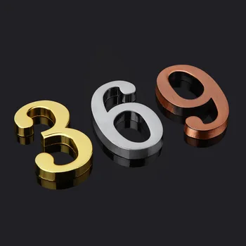 

House Number Plate Metal Bronze Numbers & Letter Door Plate Room Number Card Identification House Address Brand