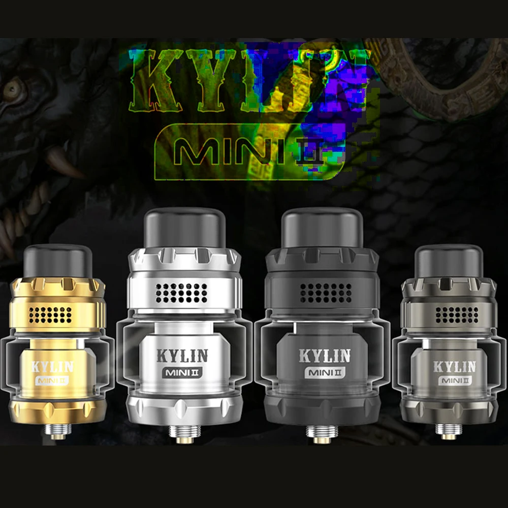 Стеклянный атомайзер RunVape Kylin Mini V2 RTA 24 4 мм клаптон с одной катушкой 3 мл/5 мл