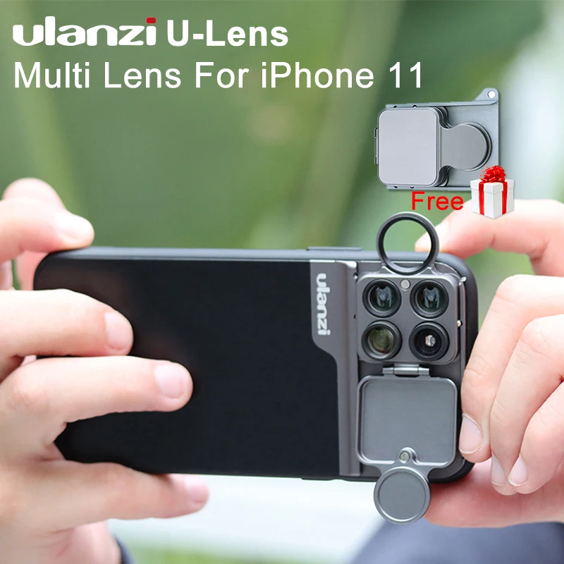 Ulanzi u-объектив 5 в 1 чехол для телефона комплект для iPhone 11 Pro Max 20X Супер Макро объектив CPL рыбий глаз телеобъектив для iPhone 11 Pro