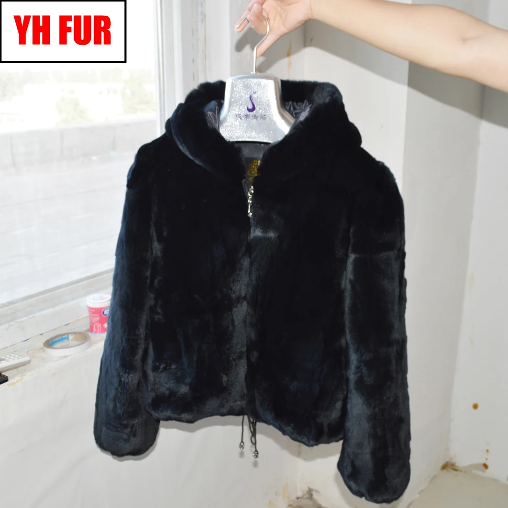 2020 новые женские зимние теплые мягкие качественные Настоящий мех кролика пальто